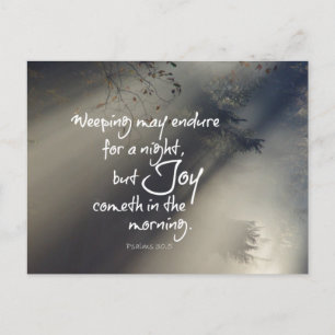 Joy in the Morning Bible Verse Postkarte