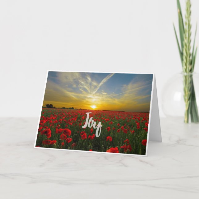 Joy Inspirational Blank Note Card Karte (Vorderseite)
