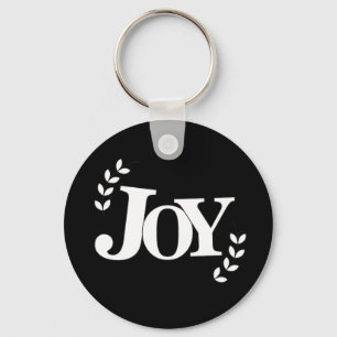 Joy Inspirational Quote Typografie Schlüsselanhänger