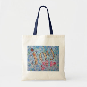 Joy Inspirational Word Art Tragetaschen