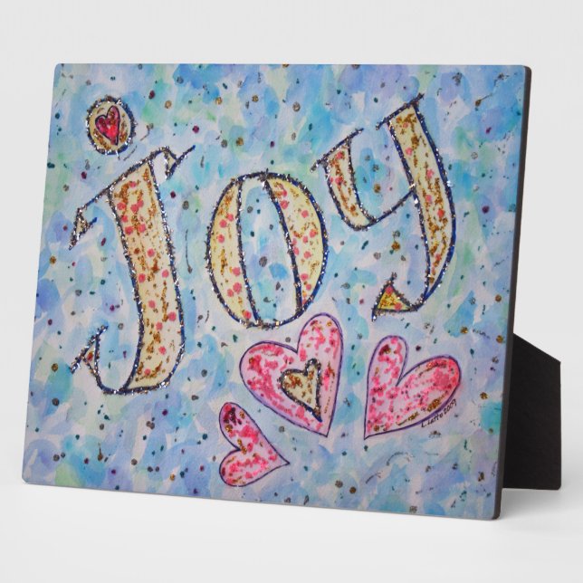 Joy Inspirational Word Malgedicht Plaque Fotoplatte (Seite)