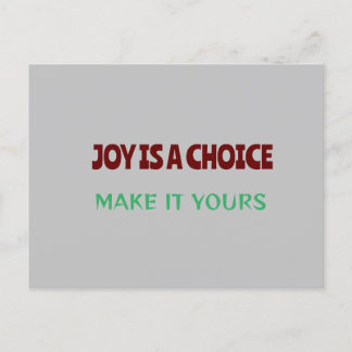 "Joy is a choice Make it your" Postkarte