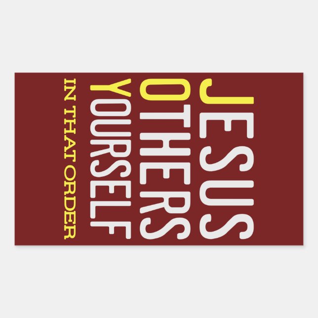 JOY - Jesus, andere, Sie selbst - Sticker (Vorderseite)