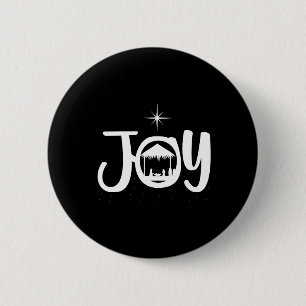 Joy Jesus Nativity Scene Cool Weihnachten Weihnach Button
