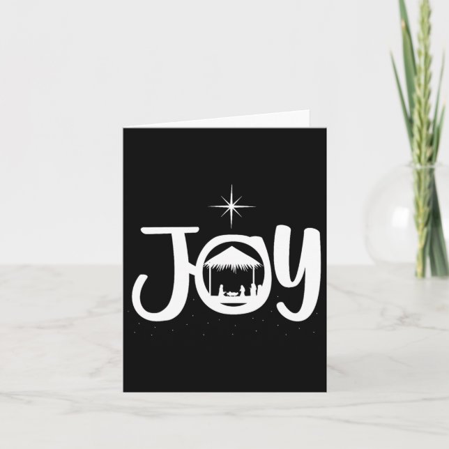Joy Jesus Nativity Scene Cool Weihnachten Weihnach Karte (Vorderseite)