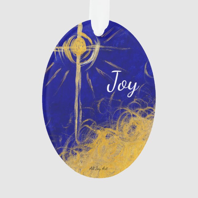 Joy "Joyous Star" Ornament by All Joy Art (Rückseite)