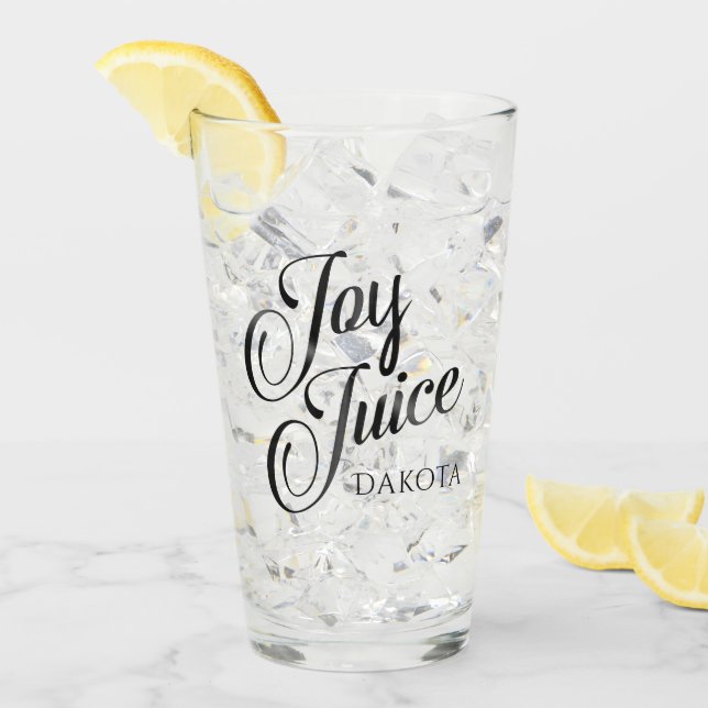 Joy Juice | Script Adult Alkohol Spaß mit Name Glas (Vorderseite Ice)