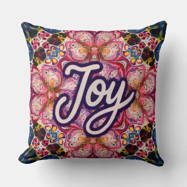 Joy Kaleidoscope Floral Pillow Kissen (Vorderseite)
