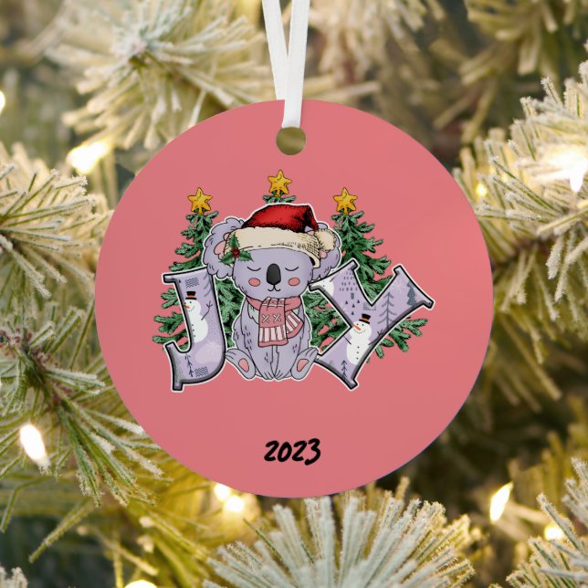 Joy Koloa Bear Christmas Ornament Aus Metall (InSitu)