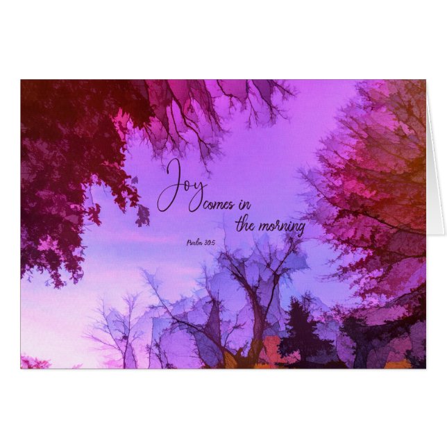 Joy kommt am Morgen Parakaleo Note Karte (Vorderseite (Horizontal))