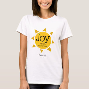 JOY KOMMT AM MORGEN Psalm Christlichen KUSTOM T-Shirt