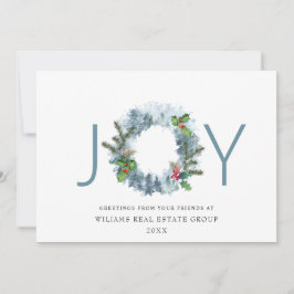 Joy Landscape Wreath Weihnachtswald Gruß Feiertagskarte