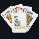 Joy Liebe Latkes Peace Hanukkah Funny Jewish<br><div class="desc">lustig, jüdisch, latsch, geschenk, Geburtstag, chanukah, jew, urlaub, menorah</div>