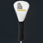 Joy Liebe Latkes Peace Hanukkah Funny Jewish Golf Headcover<br><div class="desc">lustig, jüdisch, latsch, geschenk, Geburtstag, chanukah, jew, urlaub, menorah</div>