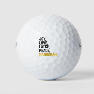 Joy Liebe Latkes Peace Hanukkah Funny Jewish Golfball