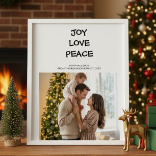 Joy Liebe Peace Bright Family Holiday Card Feiertagskarte