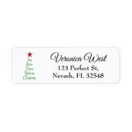 Joy Liebe Peace Glaube Weihnachtsbaum mit Rot