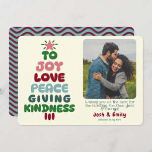 Joy Liebe Peace Tree Foto Feiertagskarte