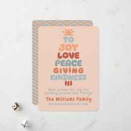 Joy Liebe Peace Tree Holiday Card Feiertagskarte