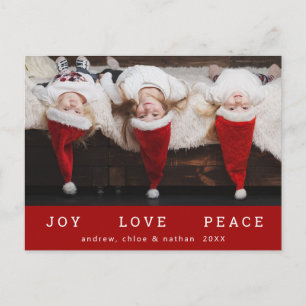 JOY LIEBE PEACE Weihnachten Foto Rot