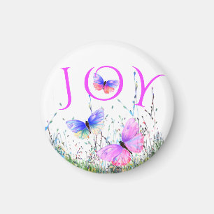 Joy Magnet - farbenfrohe Schmetterlinge fliegen in
