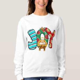 Joy Manger Scene Peace Liebe Miracle Baby Jesus Ch Sweatshirt
