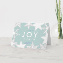 JOY Mattiert Snowflakes Blue Cooporge Weihnachten