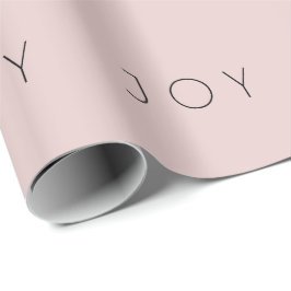 Joy Minimalistische Rose Gold Typografie Muster  Geschenkpapier