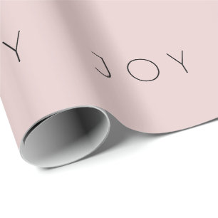 Joy Minimalistische Rose Gold Typografie Muster  Geschenkpapier