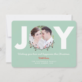 JOY Mint | Weihnachts-Fotokarte Feiertagskarte