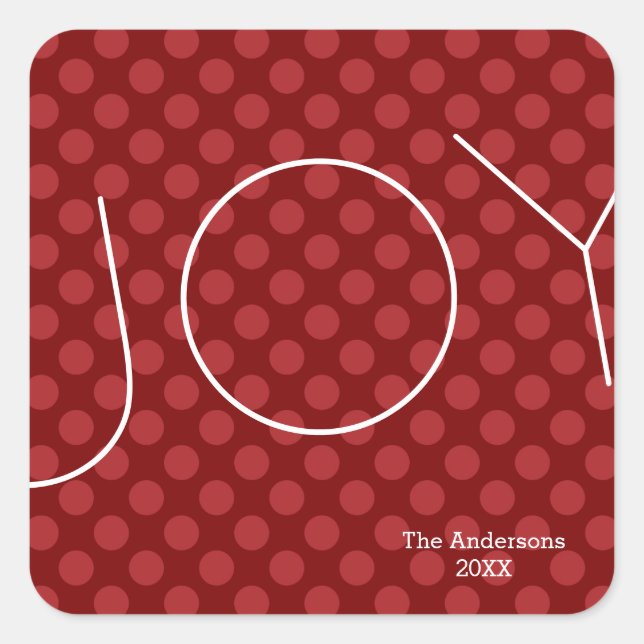 Joy Mod Dots - Square Sticker (Vorderseite)