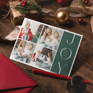 JOY Modern 4 Foto Collage Frohe Weihnachten