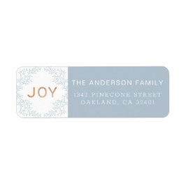 Joy | Modern Dusty Blue Holiday Address