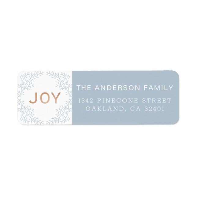 Joy | Modern Dusty Blue Holiday Address (Vorne)