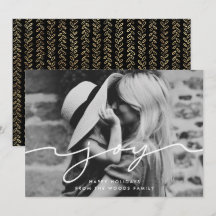 Joy Modern Handwriting Christmas Foto