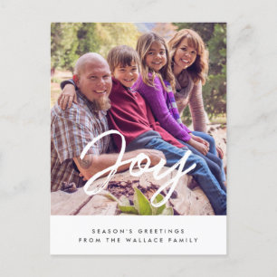 Joy Modern Typografy Foto Postkarte