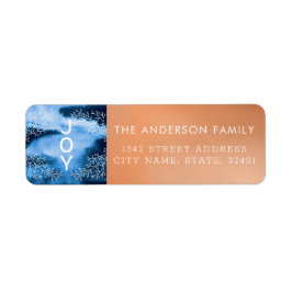 Joy | Moderne, blaue und kupferfarbene Urlaubsadre