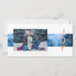 Joy | Moderne Watercolor Family Foto Ferienkarte Feiertagskarte