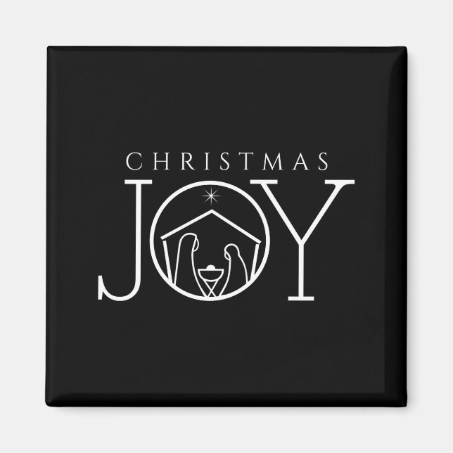 Joy Nativity Christian Religious Christmas  Magnet (Vorne)