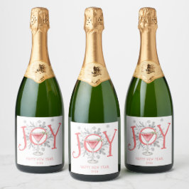 Joy New Year's Eve Party 2023 Sparkling Wine Labe