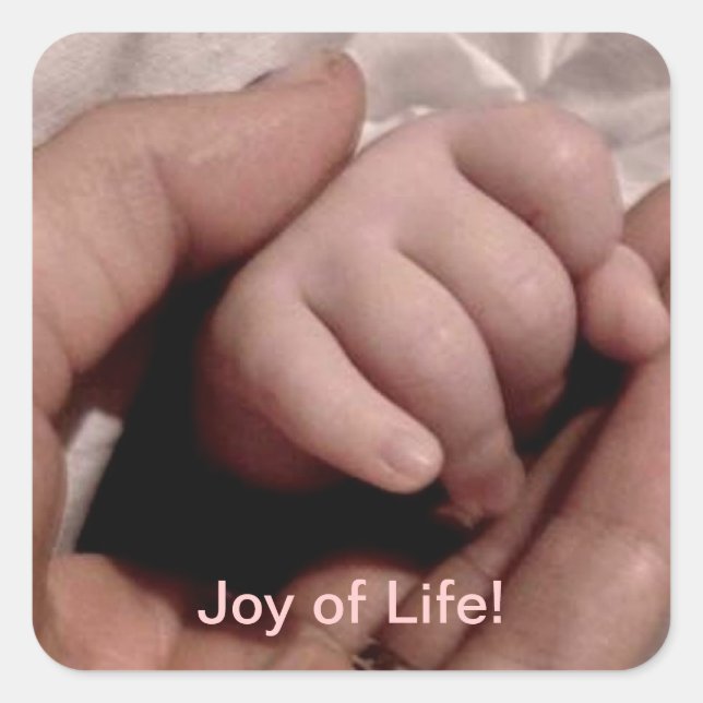Joy of Life Junge Mutter and Baby Quadratischer Aufkleber (Vorderseite)