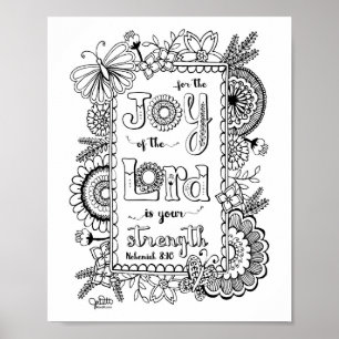 Joy of the Lord Christlich Scripture Bible Verse Poster