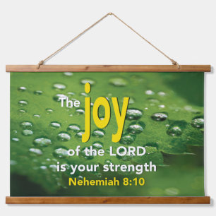 JOY OF THE LORD WANDTEPPICH MIT HOLZRAHMEN