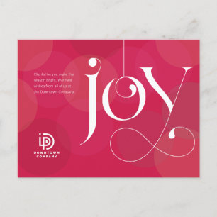 Joy Ornament Business Holiday Postcard Feiertagspostkarte