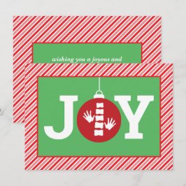 JOY Ornament Stripes Chiropractic Weihnachtswohnun Feiertagskarte