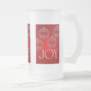 Joy Ornaments auf rubinrot elegant Mattglas Bierglas