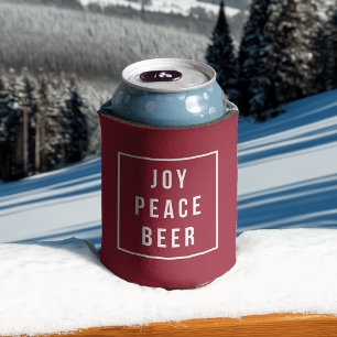 Joy Peace Beer Roter und weißer Urlaub Dosenkühler