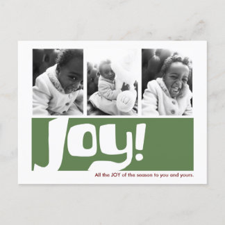 Joy & Peace Holiday 3 Foto Triptych Feiertagspostkarte