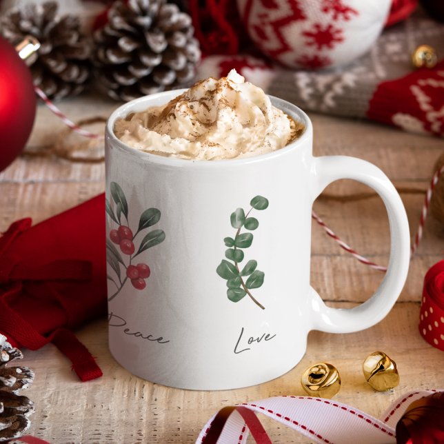 Joy Peace Liebe Botanical Coffee Tasse (Von Creator hochgeladen)