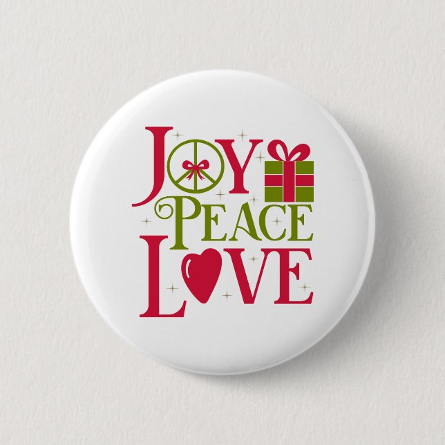 Joy Peace Liebe Button (Vorderseite)